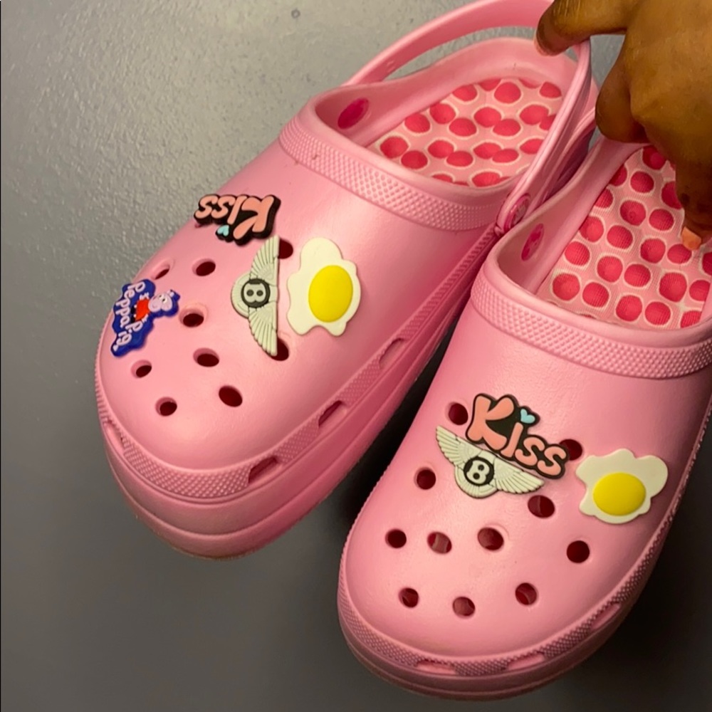 Pink Platform Inspired Crocs - Price Negotiable